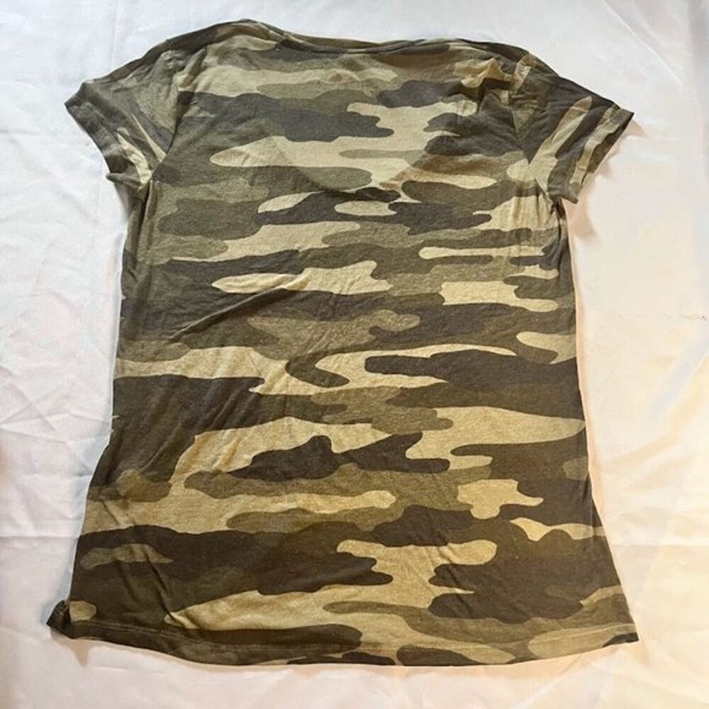 Green Camouflage Lucky Brand Short Sleeve Tee Shirt Size Medium - Picture 5 of 5